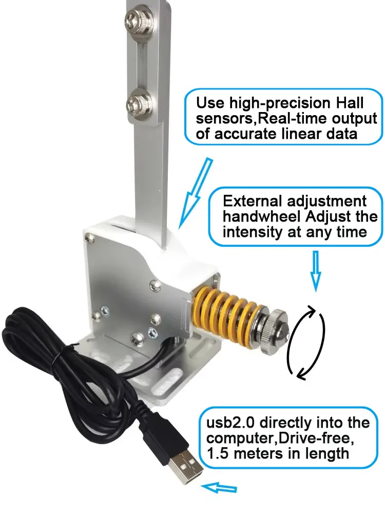 Imagem -06 - Simracing-pc Sensor Hall Usb Handbrake Linear Logitech G29 G27 G25 Thrustmaster T300 T500