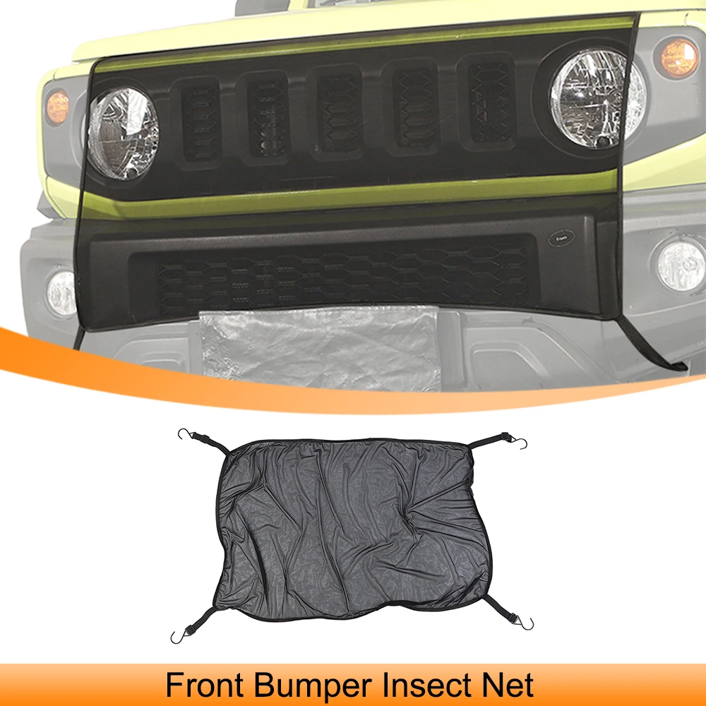 المصد الأمامي للسيارة شبكات الحشرات شبكة غطاء مصبغة شاشة البعوض لسوزوكي جيمي JB23 JB43 JB64 JB74 1997 حتى الملحقات الخارجية