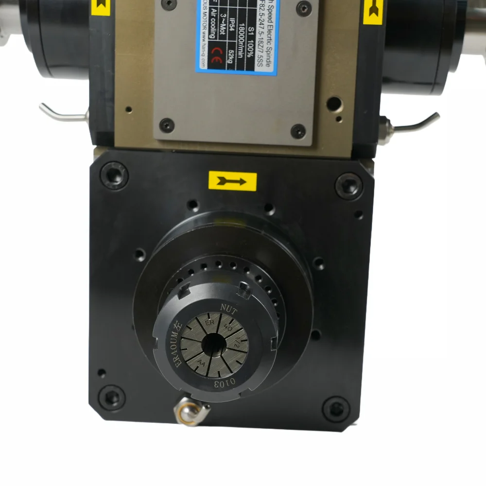 Motor Manufacturer  Four Sides 7.5Kw ER40 Air Cooled Spindle Motor For Woodworking Router Machine GDF82.5-247.5-18Z/7.5SS