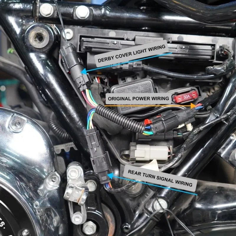 Rear Y Wiring Harness Extension for  Street Glide/Street Glide Special & Road King Special 2014-2024