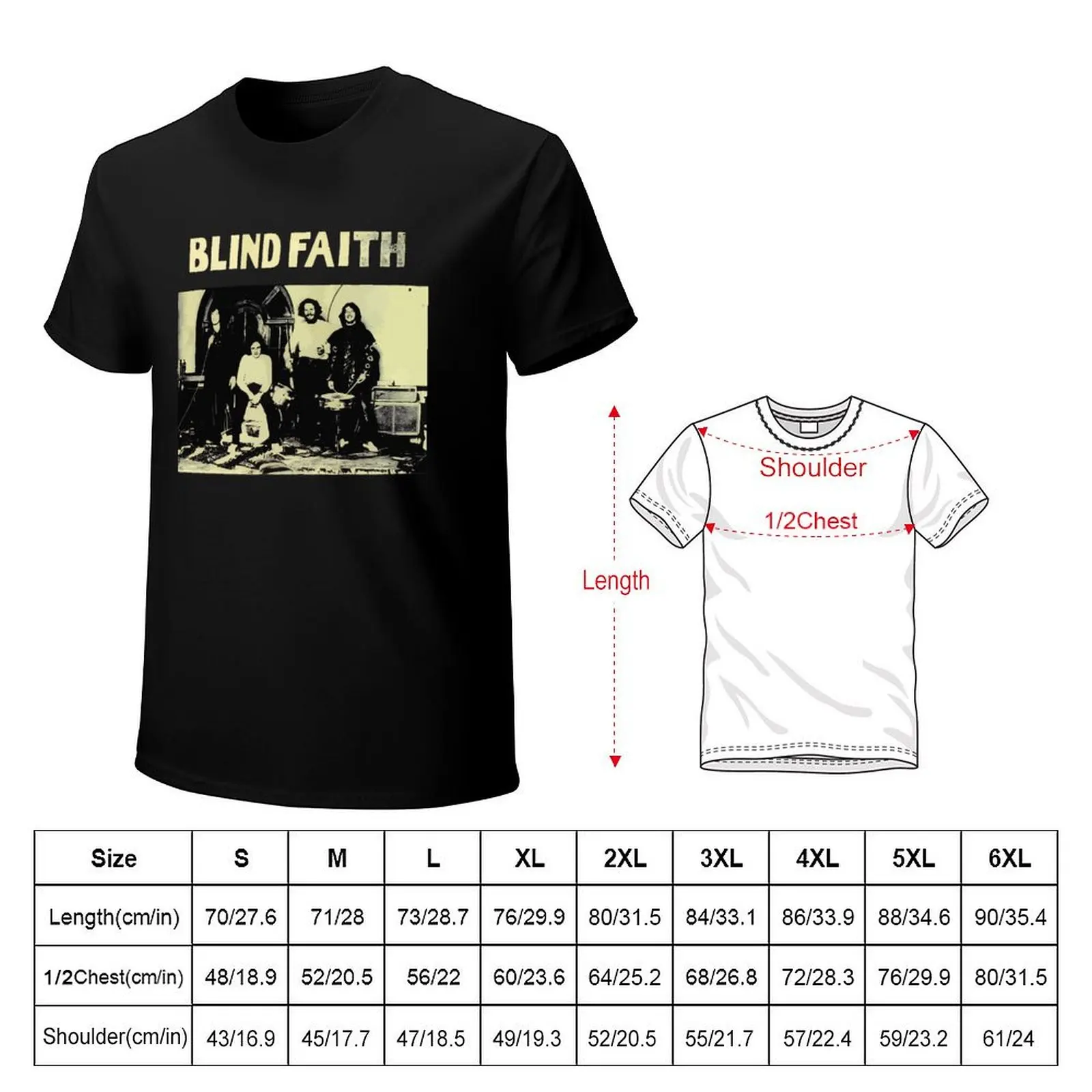 Blind Faith T-Shirt man t shirt anime clothes cotton graphic tees black t-shirts for men