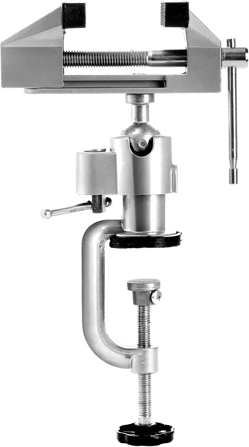 

Универсальные поворотные настольные тиски 3 дюйма с углом поворота 360° ° Портативный вращающийся инструмент для сверления, деревообработки, покраски, изготовления ювелирных изделий