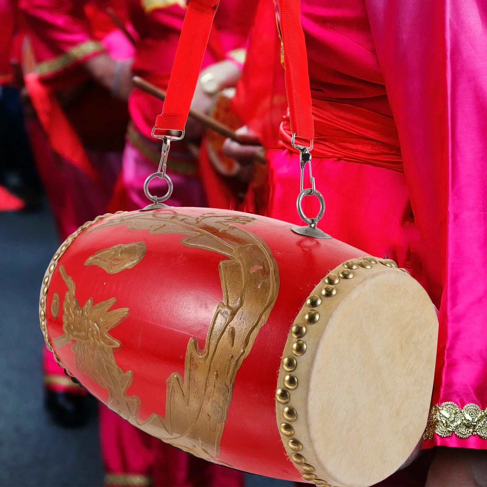 

Dragon Pattern Waist Drum Chinesee Drums Adults for Traditional Aldult Percussion Instruments Gathering