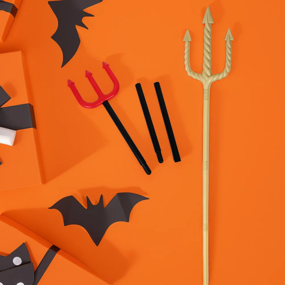 2개입 할로윈 악마 플라스틱 코스프레 소품 파티 포크 악마 의상 액세서리 성인 어린이용 플라스틱 포크