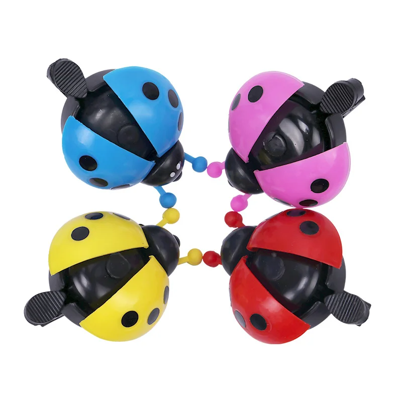 Boys Bike Handlebar Alarm Ring Lovely Ladybug Plastic Bicycle Bell Beetle Girls Kids Safety Warning Horn Cycling Accessories