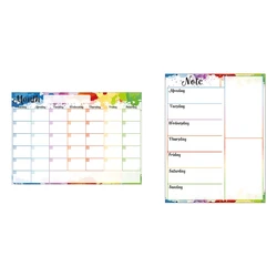 Soft Whiteboard Sheet for Monthly/ Weekly Schedule Fridge Door Whiteboard Sheet Calendar Memo Board QXNF