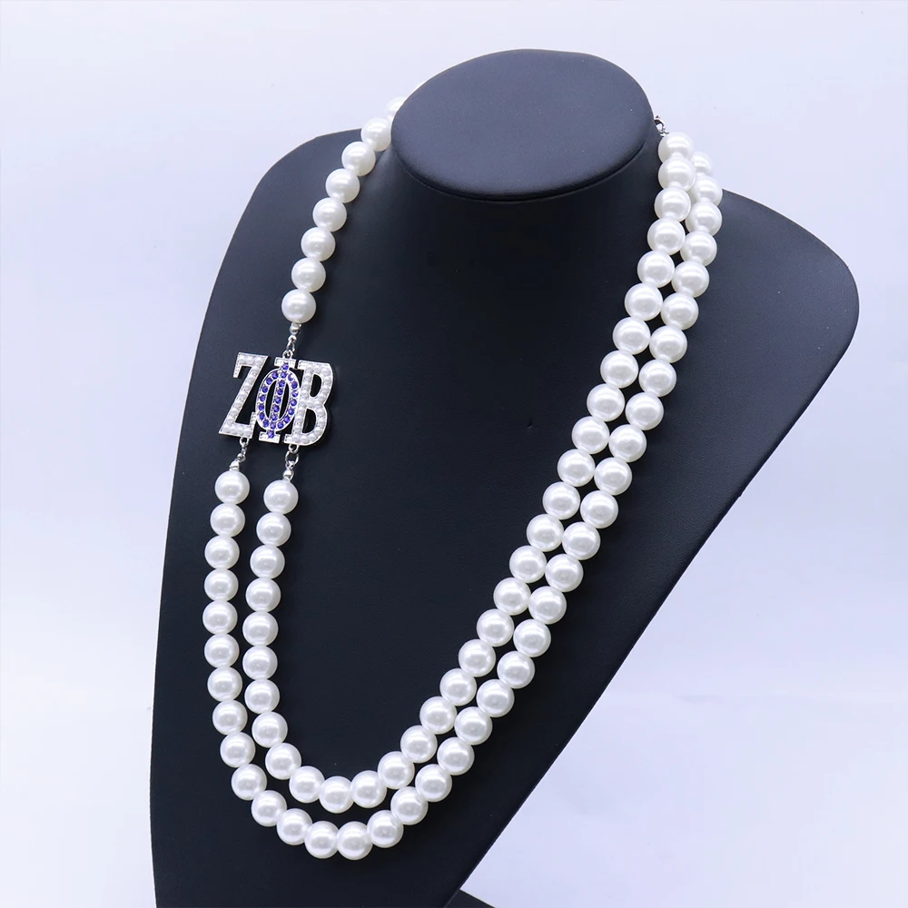 اللؤلؤ المختنق بيان اليونانية رسالة الأحمر الثروة DST زيتا DOI TLOD سوينغ فاي سوينغ دلتا نادي نسائي قلادة مجوهرات #3