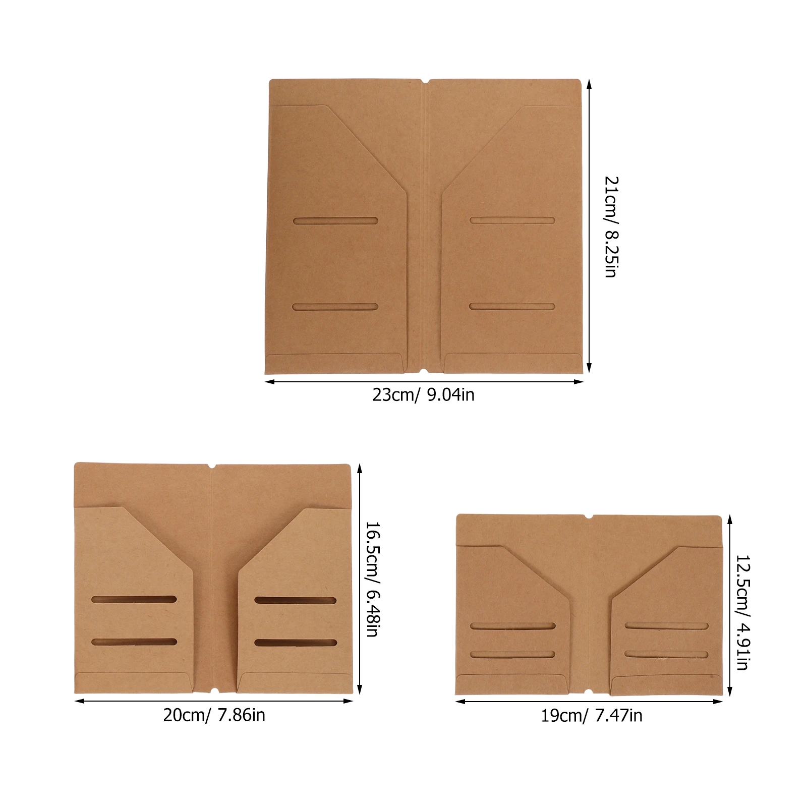 3 قطعة مجلد ملفات ورق الكرافت المنظم للمستندات بطاقات إيصالات فيوزات السفر تذاكر دفتر إدراج الملء #5