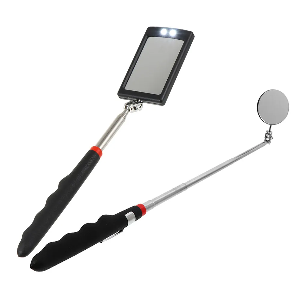 

2Pcs Extendable Inspection Mirror for Vehicle Undercarriage Check Lightweight Portable Mechanic Tool Inspection Mirror