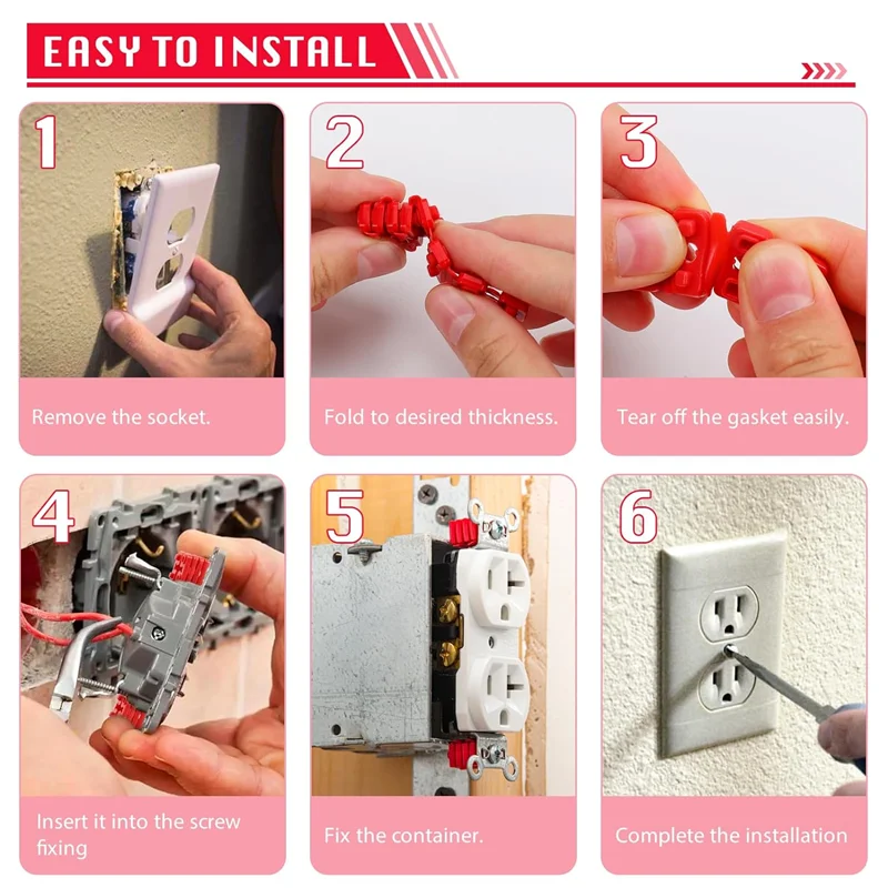 

A24F-48 шт. Проставки для переключателей и розетки, пластиковые переключатели и приемные проставки для электрической коробки с 30 винтами