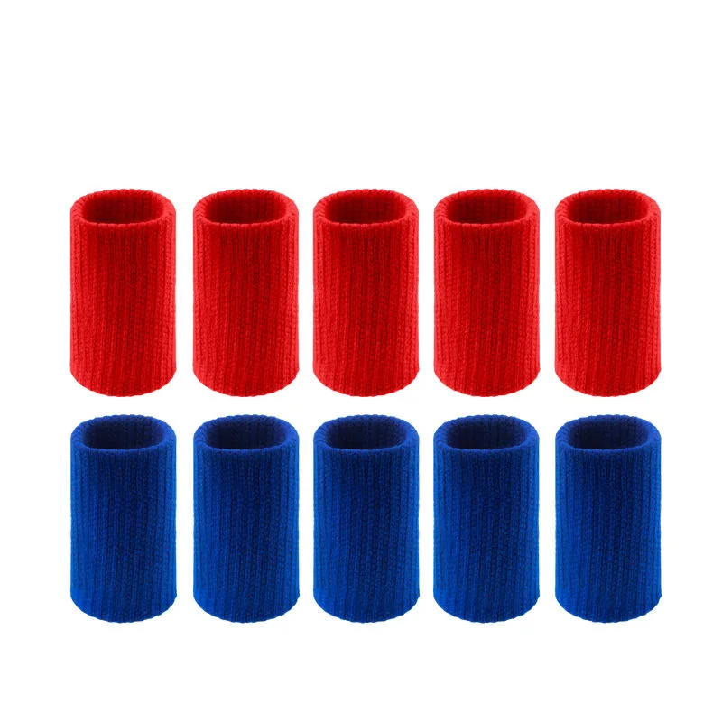 10PCS Elastische Sport Finger Ärmeln Arthritis Unterstützung Finger Schutz Outdoor Gym Basketball Volleyball Finger Schutz Corrector