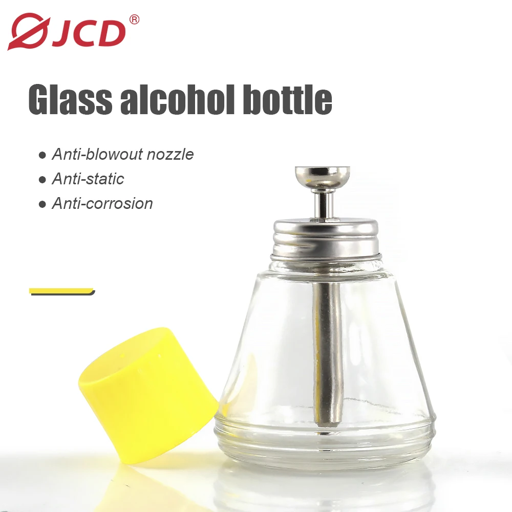 

JCD 150ml Glass Liquid Alcohol Bottle Nail Art Pump Dispenser Cleaner PCB Motherboard Phone Repair Remover Cleaner Bottle