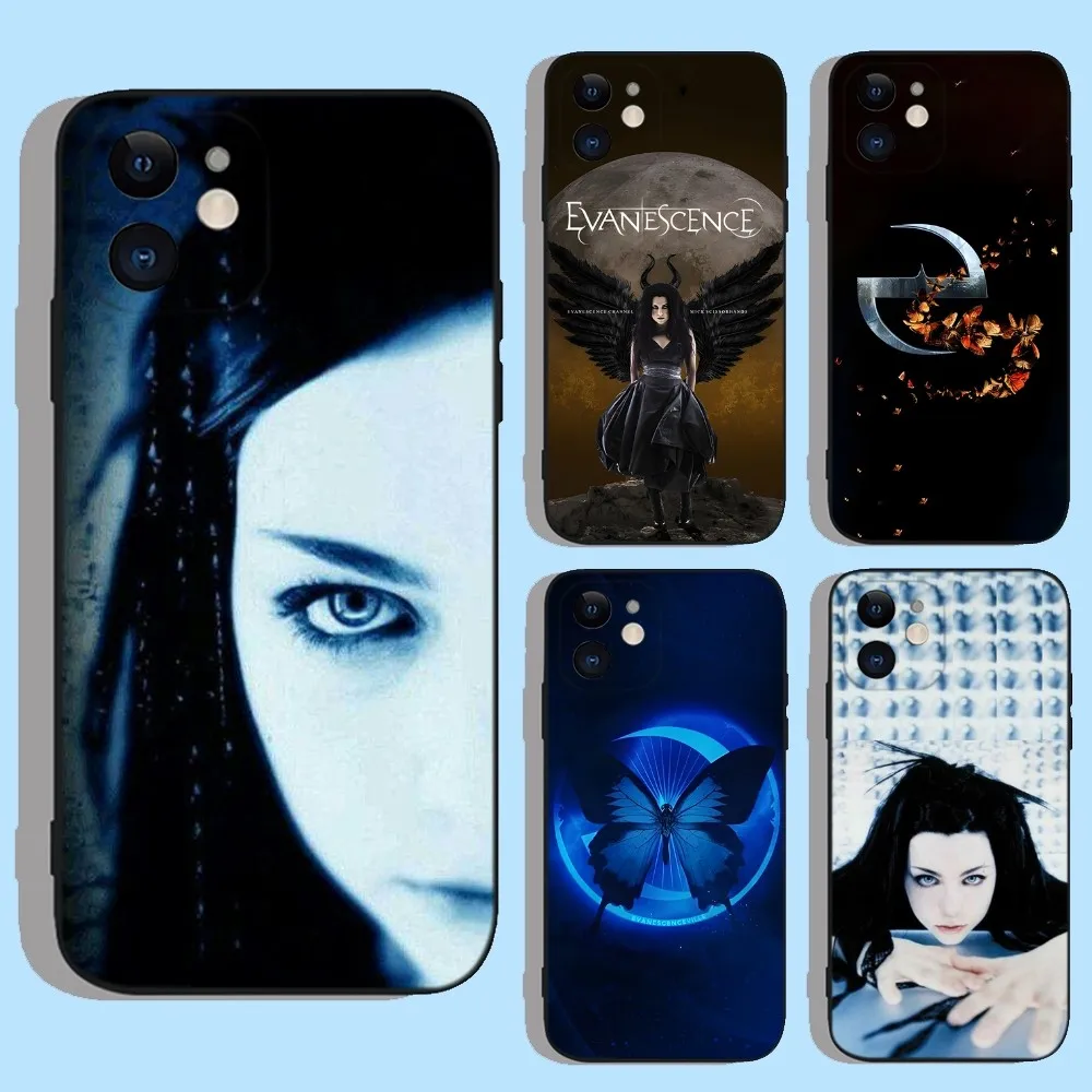 حافظة هاتف Evanescence Amy Lee لهاتف Apple iPhone 15,14,13,12,11,XS,XR,X,8,7,Pro,Max,Plus,mini غطاء أسود من السيليكون