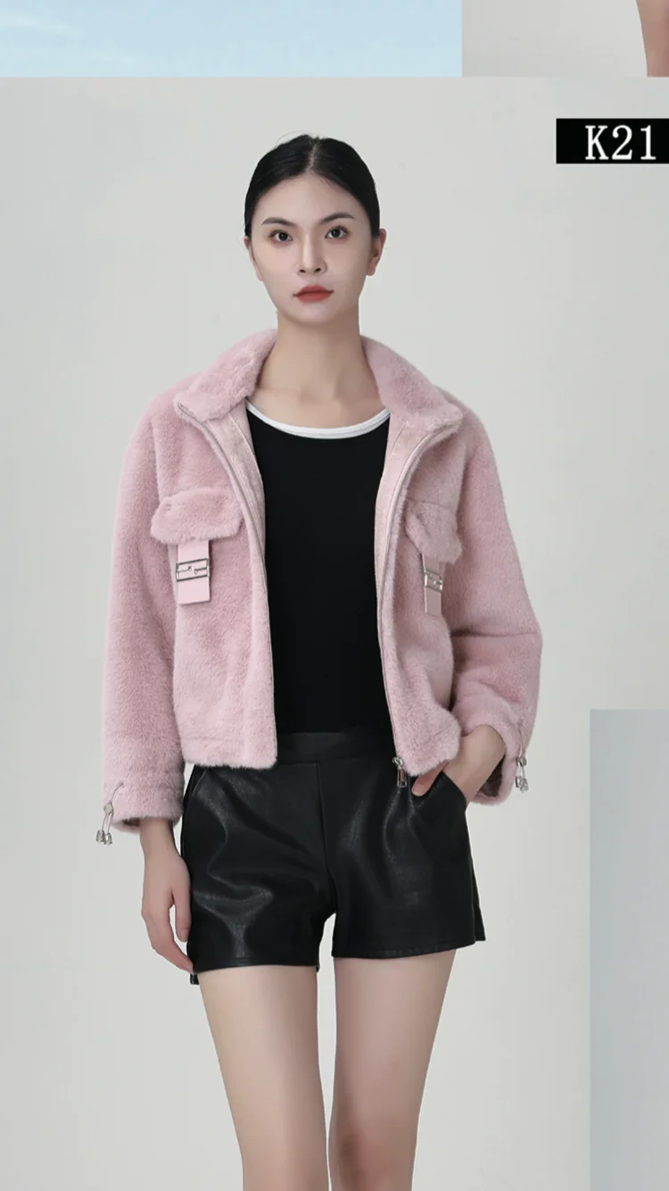 fake fur jacket winter women faux fur coat short