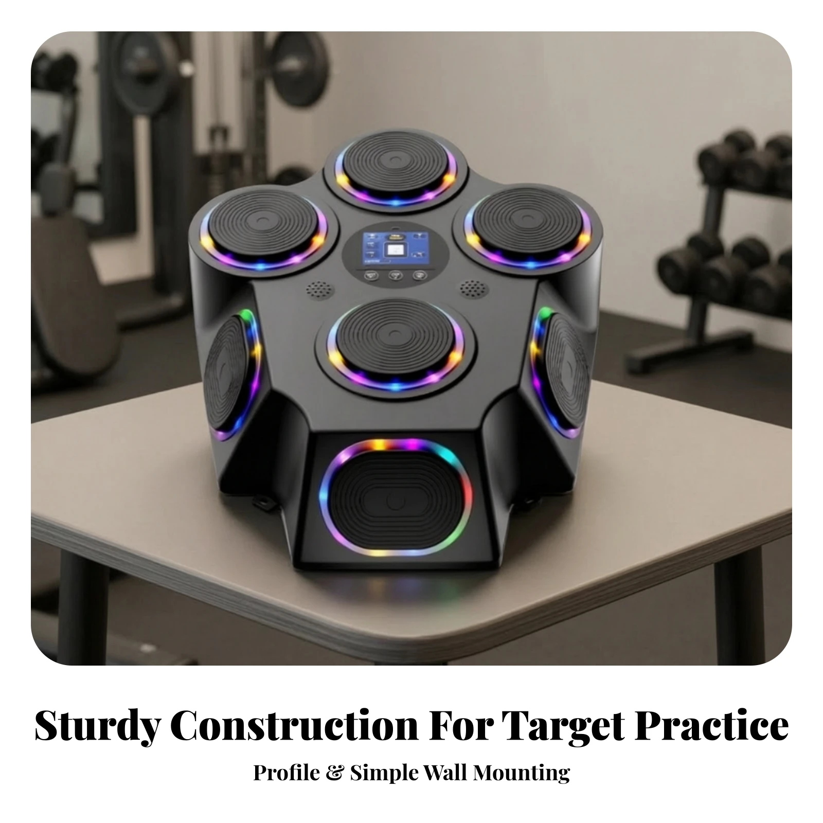 Exercise Equipment Interactive Boxing Target Machine Wall Mounted Boxing Target Space Saving for Adults, Home Gym