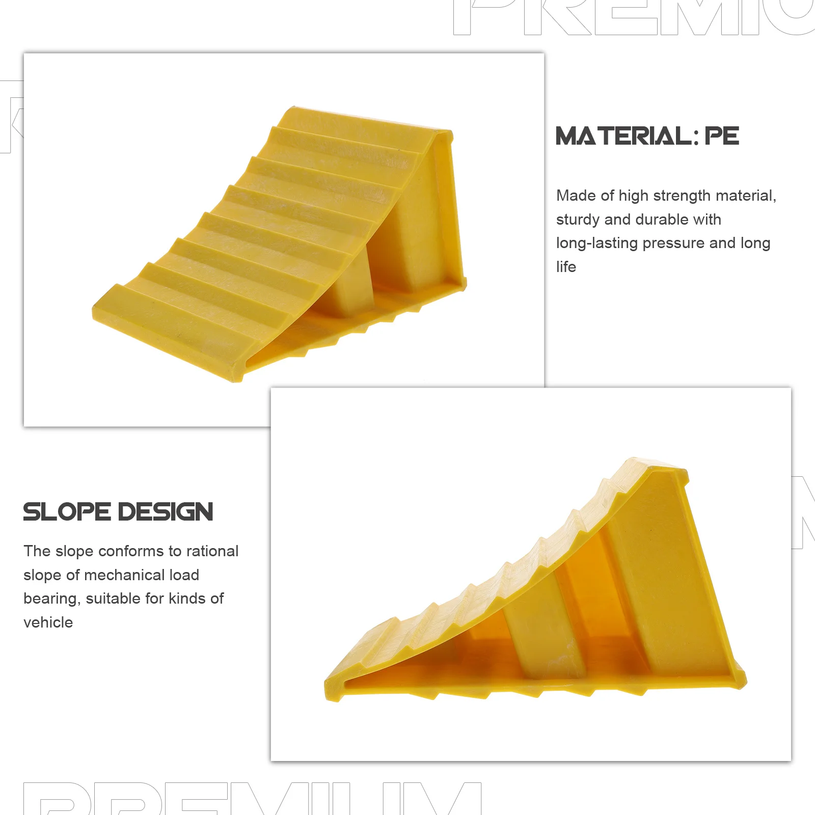 

1Pcs Plastic Wheel Chock Sturdy Non Slip Heavy Duty Vehicle Tire Stopper Block Safety Ramp Support for Cars Trucks Rvs