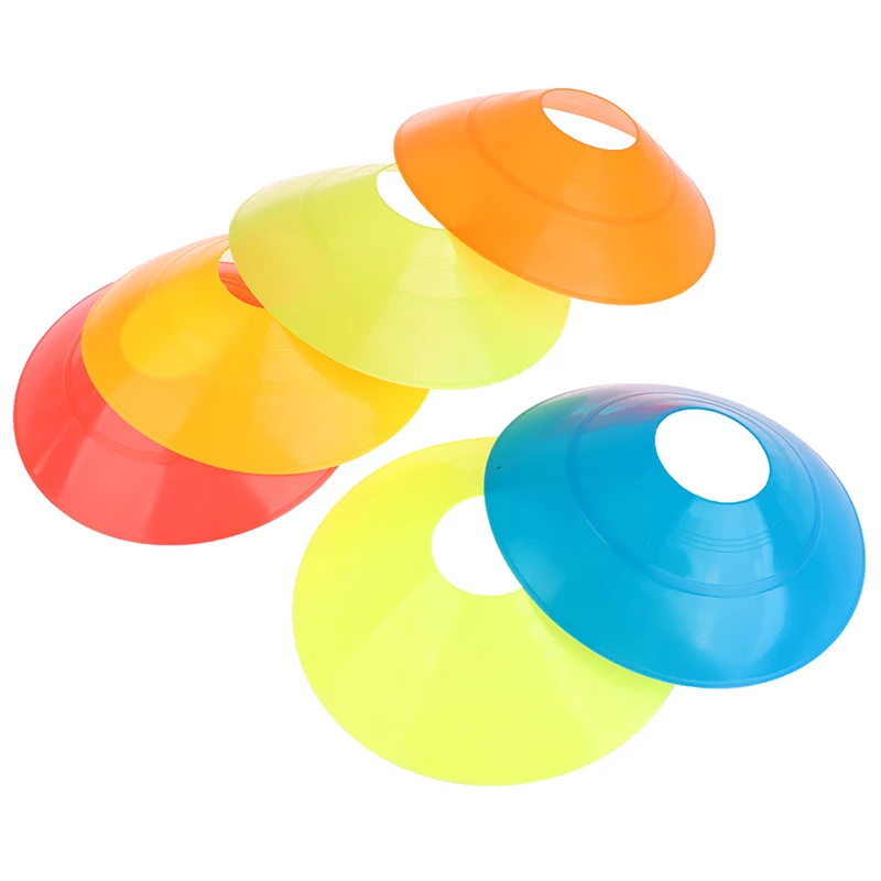 5Pcs/lot Agility Disc Cone Set Multi Sport Training Space Cones With Plastic Stand Holder For Soccer Football Ball Game Disc