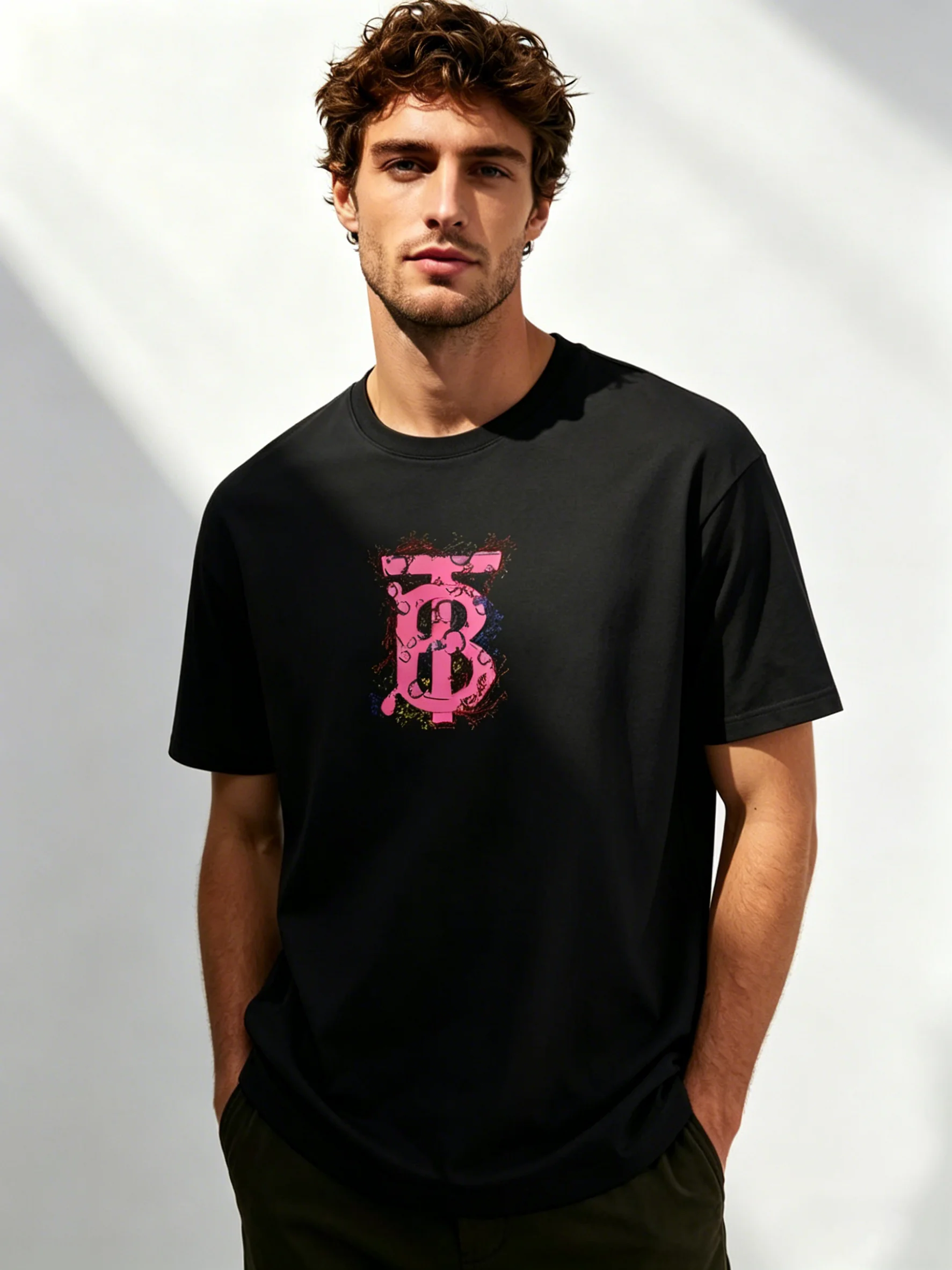 Men's Printed T-Shirt Summer Outdoor Casual Sports Quick-Dry