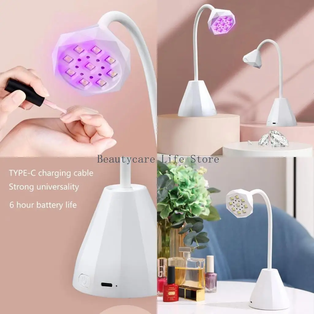 

652C UV LED Lamp Portable Mini Dryer for Gel Polish 18W 360 Degree