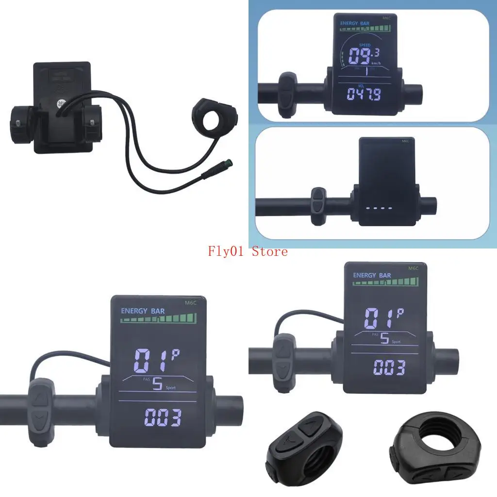 

LCD Display for Ebike, Speedometer Cycling Odometer Waterproof LCD Display Meter 24V 36V 48V 52V 60V Control Panel