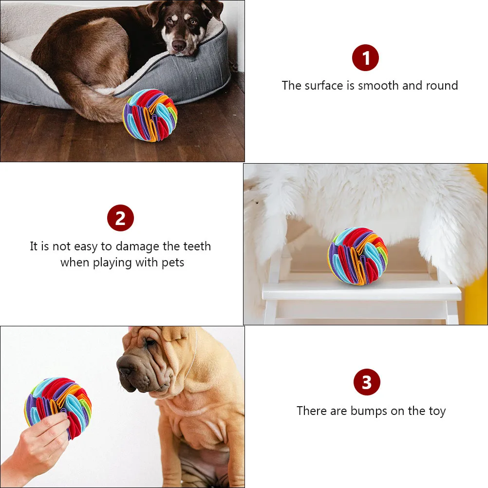 

Pet Sniff Ball Dog Training Interactive Feeding Puzzle Game Durable Felt Snuffle Ball For Dogs Pet Supply Dog Sniffing Balls