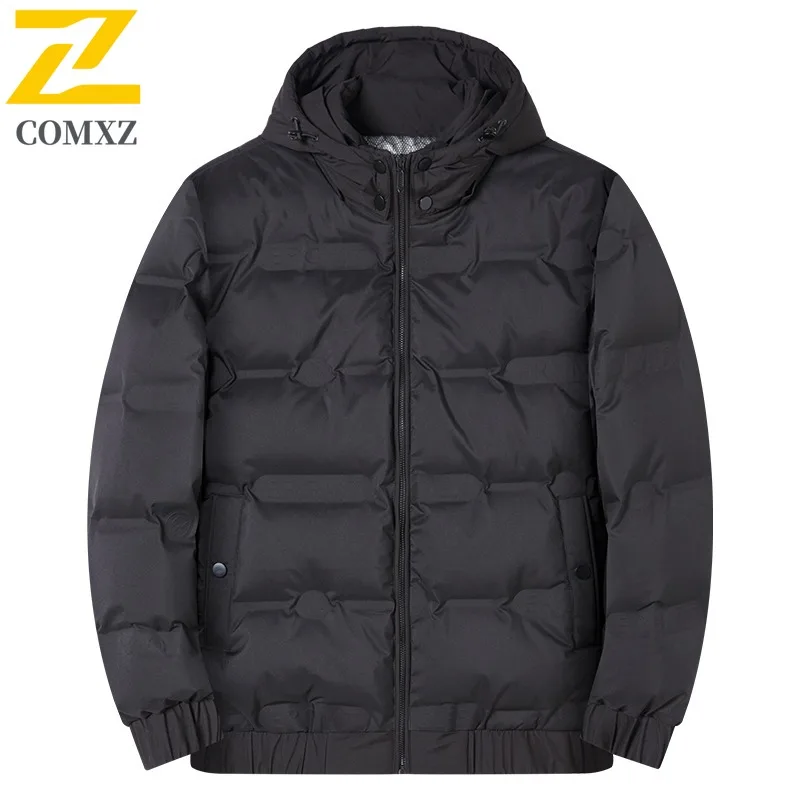 COMXZ Men Parker Coat Korean Fashion Style Extreme Cold Windproof Travel Puffer Jacket Snowy Thick High-Quality Padded Jackets