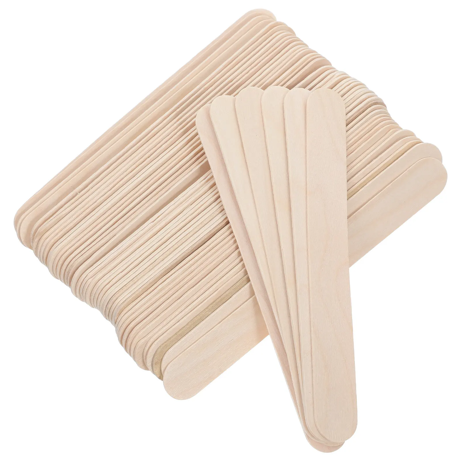 100Pcs Tongue Depressors Childfriendly Wooden Sticks 5.75 Inch Exam Craft Waxing Sticks
