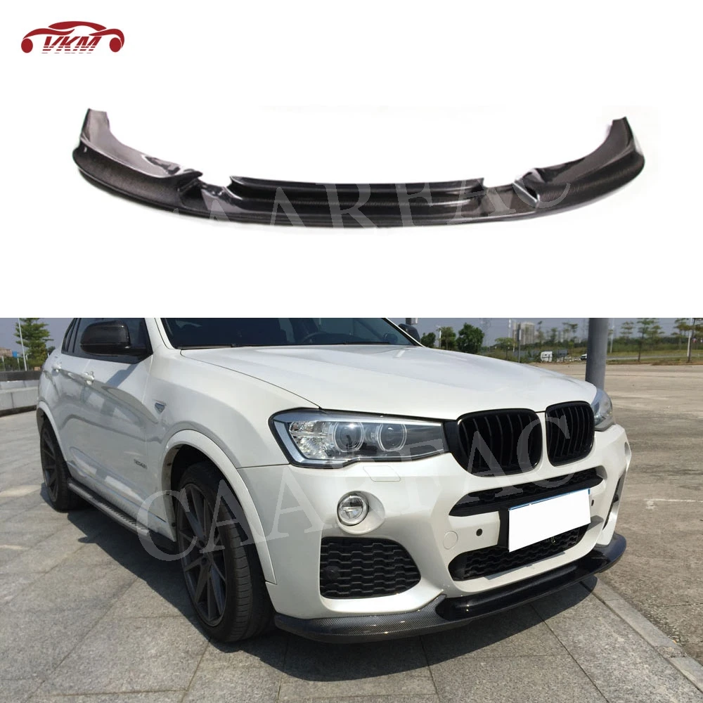 

Carbon Fiber Front Bumper Lip Chin Spoiler 3D Style For BMW X4 F26 M-Sport M-TECH 2014-2017 Car Styling