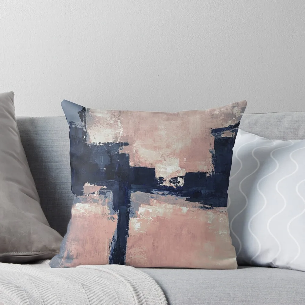 

peach navy abstract Throw Pillow Decorative Cushions For Luxury Sofa Cushion Child luxury decor Sofa Decorative Covers pillow