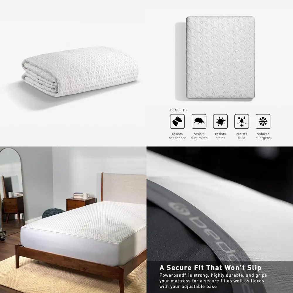 

Queen Size Ver-Tex Cooling Mattress Protector - Waterproof and Cooling Cover with Deep Pockets and Adjustable Fit