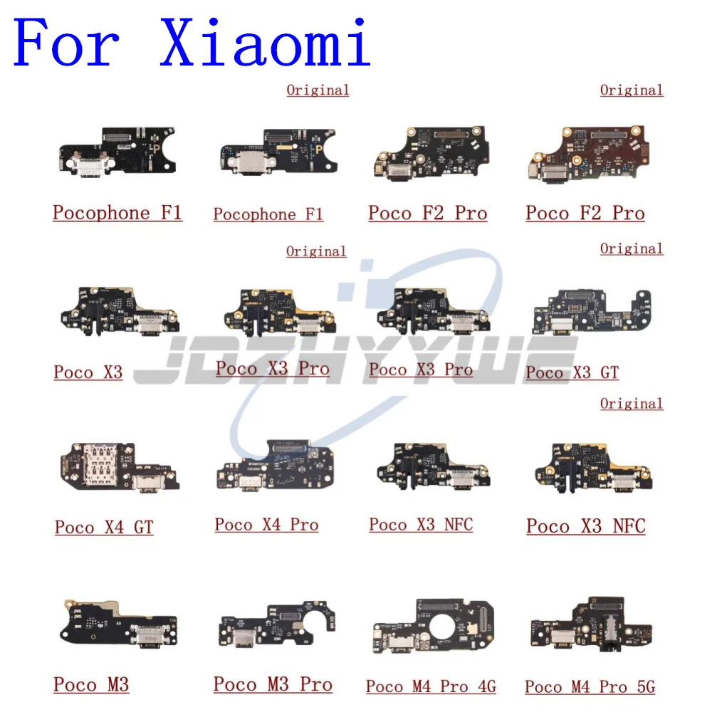 Placa de carga flexible para Xiaomi Pocophone F1 Poco F2 X3 X4 GT M3 M4 Pro 4G/5G conector de puerto USB Cable flexible de carga