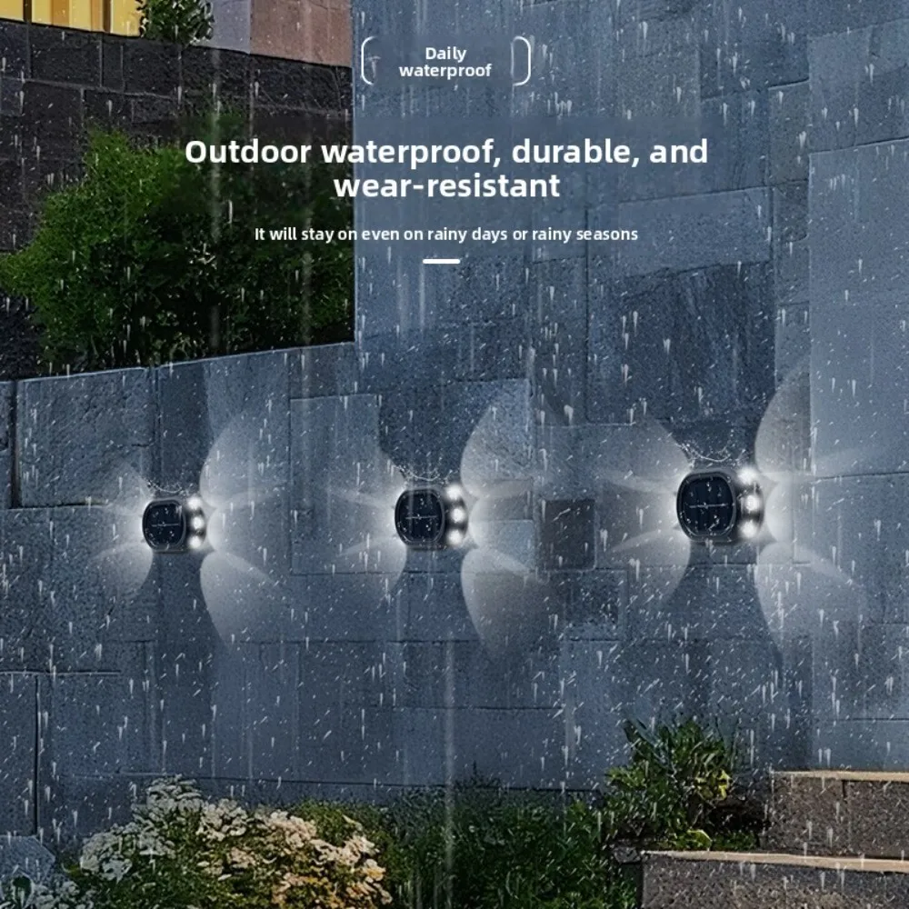 Solar Powered Outdoor Garden Wall Light for Fence Patio Pathway Up Down Lighting Home Decor Atmosphere Decoration