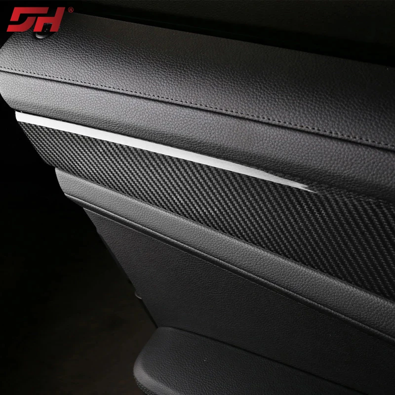 Panel Interior para puerta de coche, pegatina decorativa de fibra de carbono Real para Porsche Panamera 971, 2017-2023, accesorios interiores