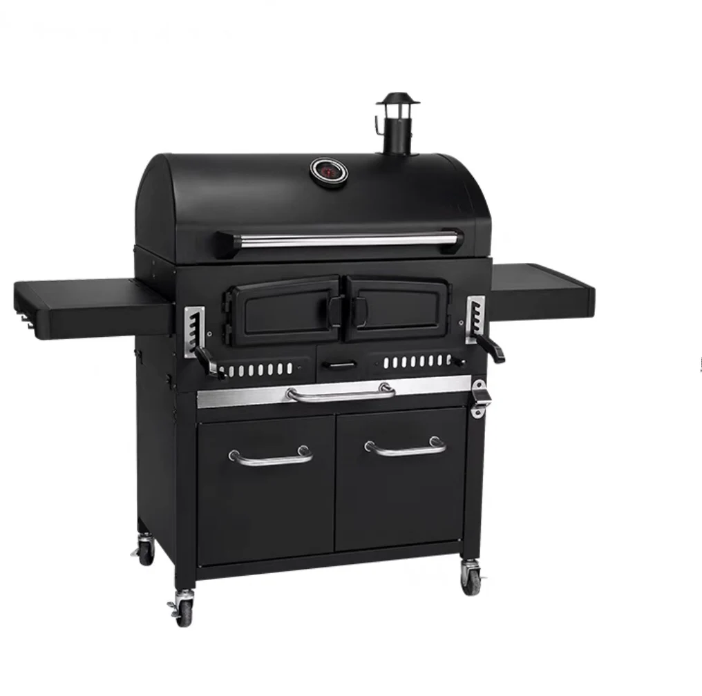 

Популярный уличный гриль для барбекю из нержавеющей стали, работающий на древесном угле, простой в установке