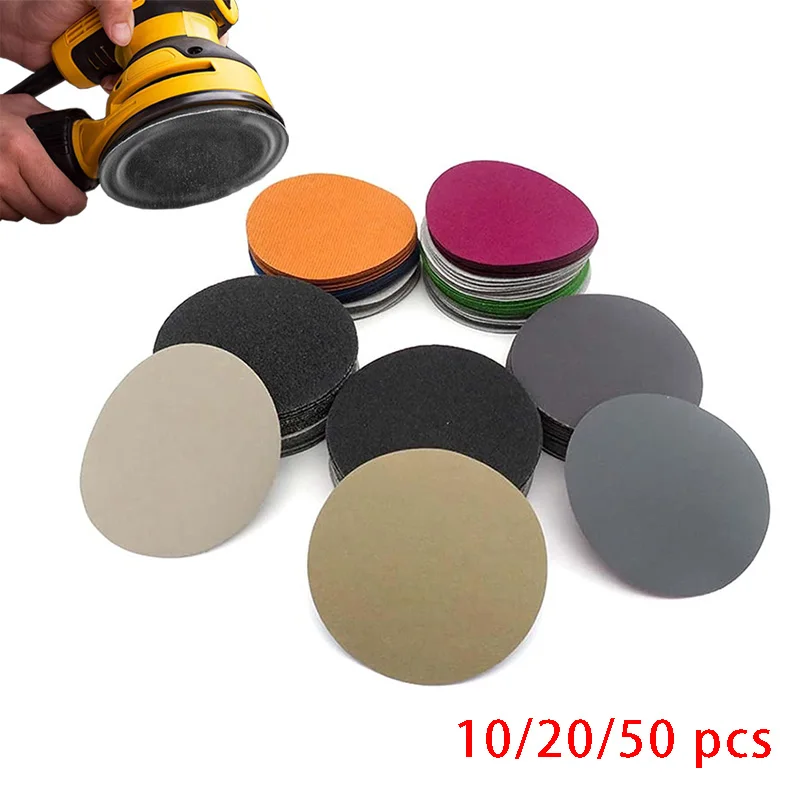 3/5/6 дюймов, 75/125/150 мм, шлифовальные диски в ассортименте, зернистость 60-10000, влажная и сухая наждачная бумага, совместимая со случайными орбитальными шлифовальными машинками, полировка