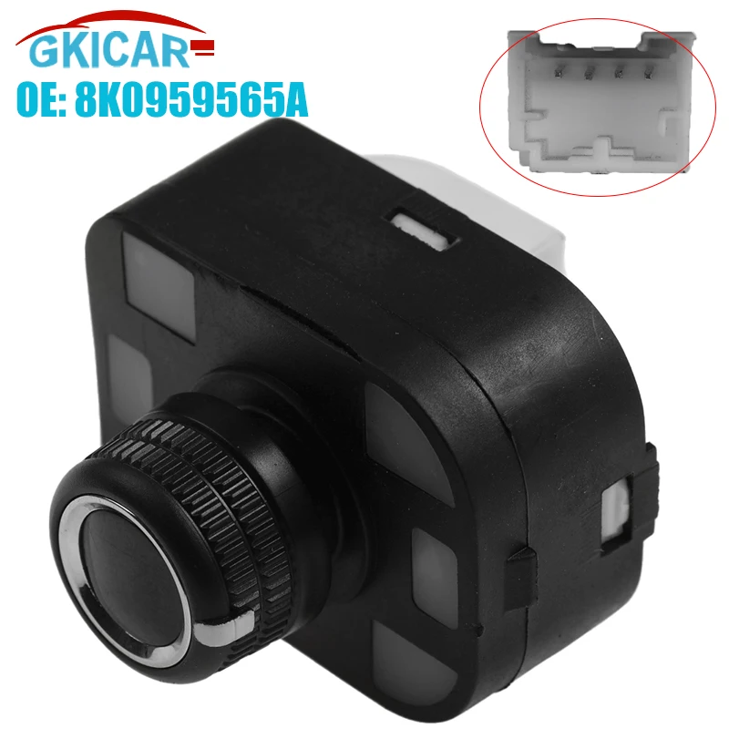 8K0959565A 4 Pins Side Rear Mirror Switch 8K0959565C 8R0959565 Rearview Adjustment Button For Audi A6 A7 R8 RS6 RS7 A8