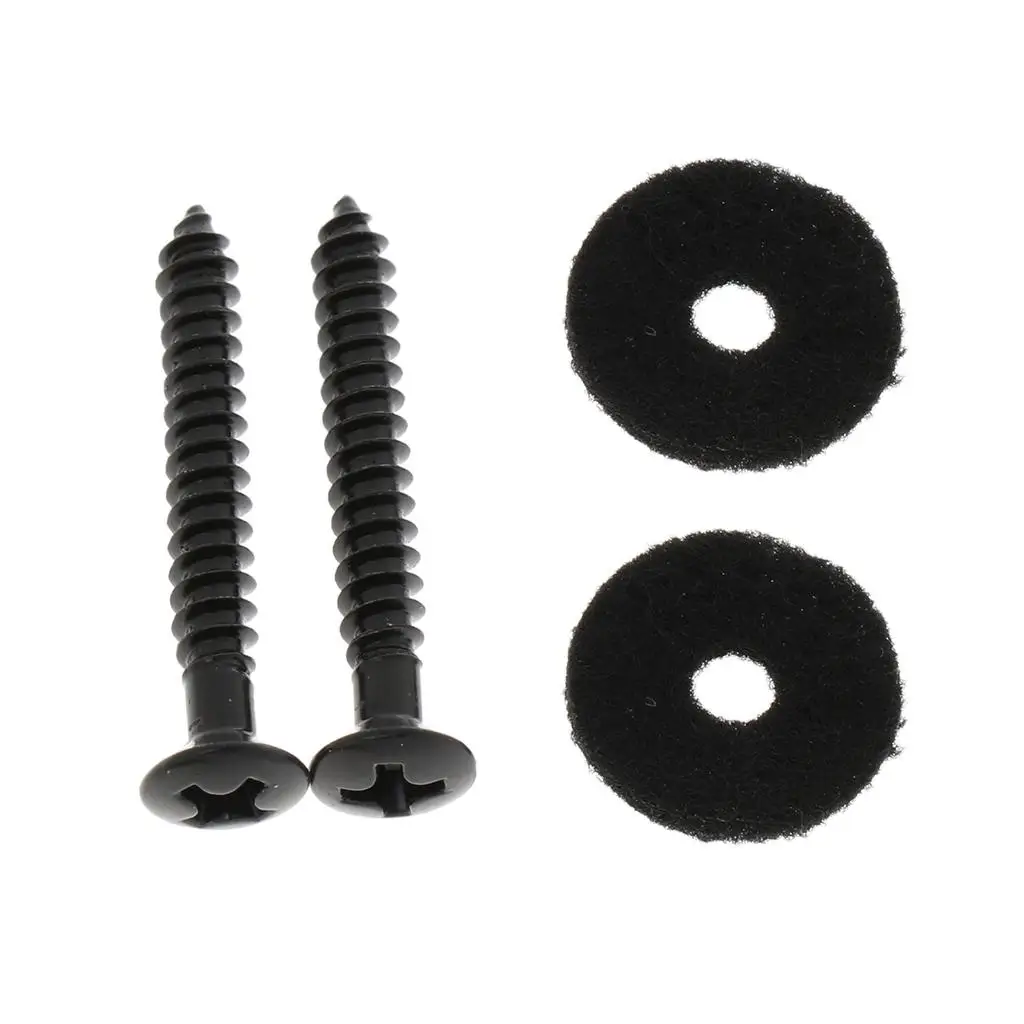 Black Guitar Straplock Button Durable Metal Buckle Set for Acoustic Electric Guitar Bass Ukulele Mandolin