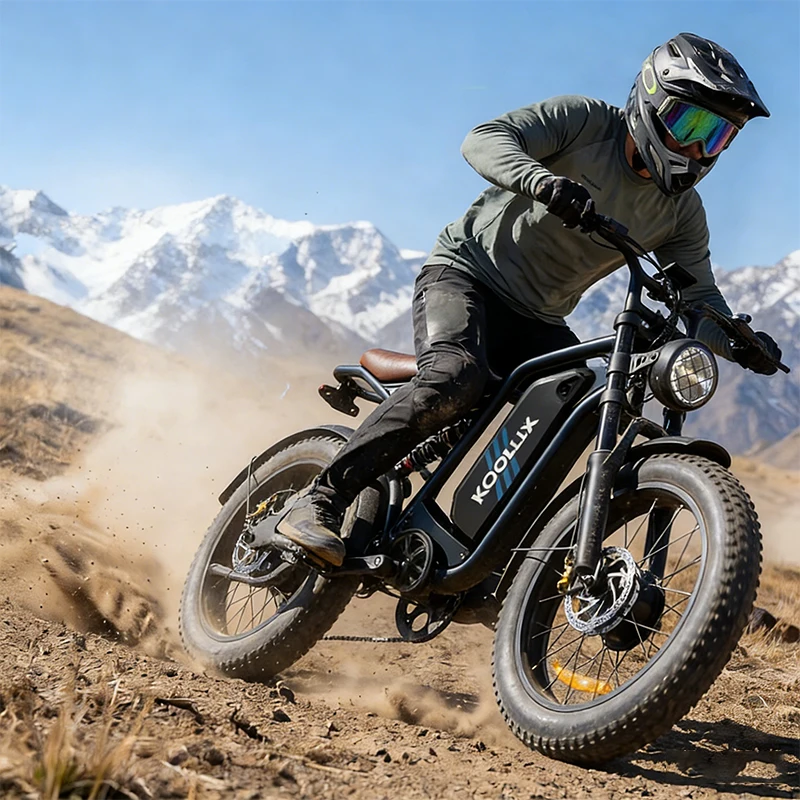 KOOLUX X9 Mini Electric Bike For Kids 16inch Fat Tire Lithium Battery 500W City Mountain Dirt Ebike