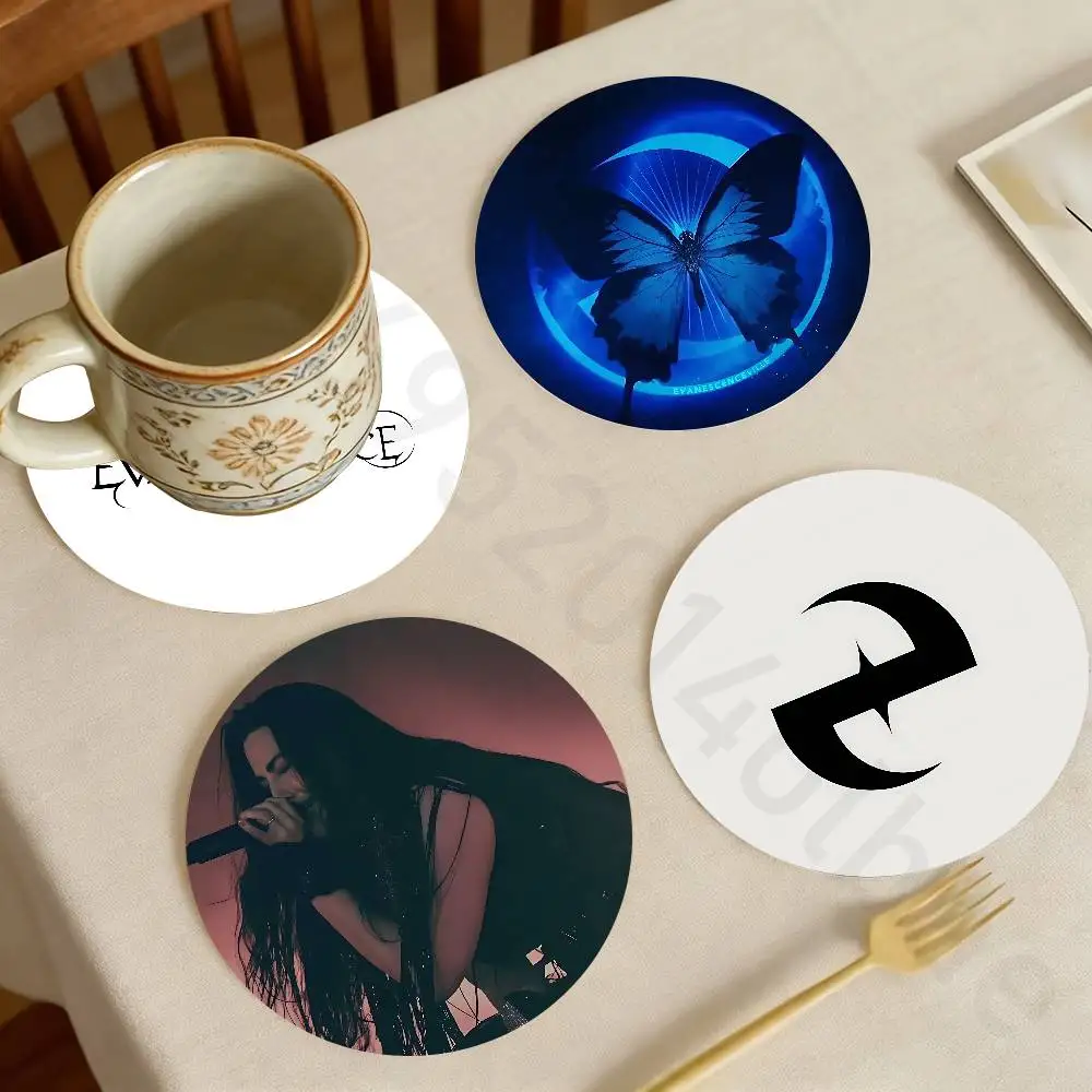 

E-Evanescence Fallen A-Amy Lee Wooden Theme Desktop Heat Mats Home Decor Coffee Mug Coasters For Office Restaurant