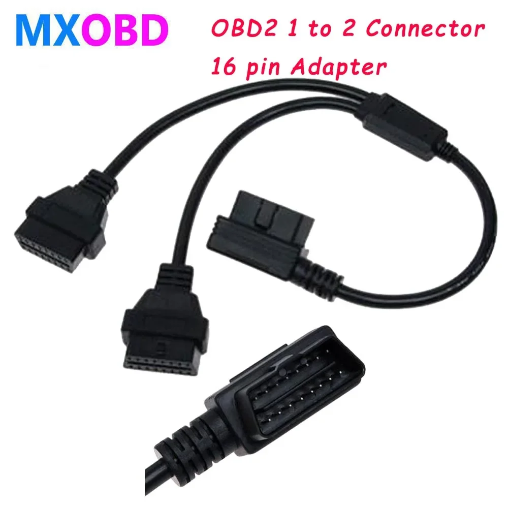OBD OBD2 Cable 16 Pin 1 Male To 16 Pin 2 Female OBD II OBD2 Connector OBD2 1-2 Extension 50cm Diagnostic Cable for ELM327 iCAR3