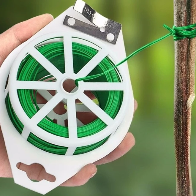 Garten-Drehverschlüsse, multifunktionale Befestigungsbänder für Pflanzen, wiederverwendbare, selbstschneidende Eisendraht-Kabelbinder für Blumen, Pflanzen und Ranken – Detail 3