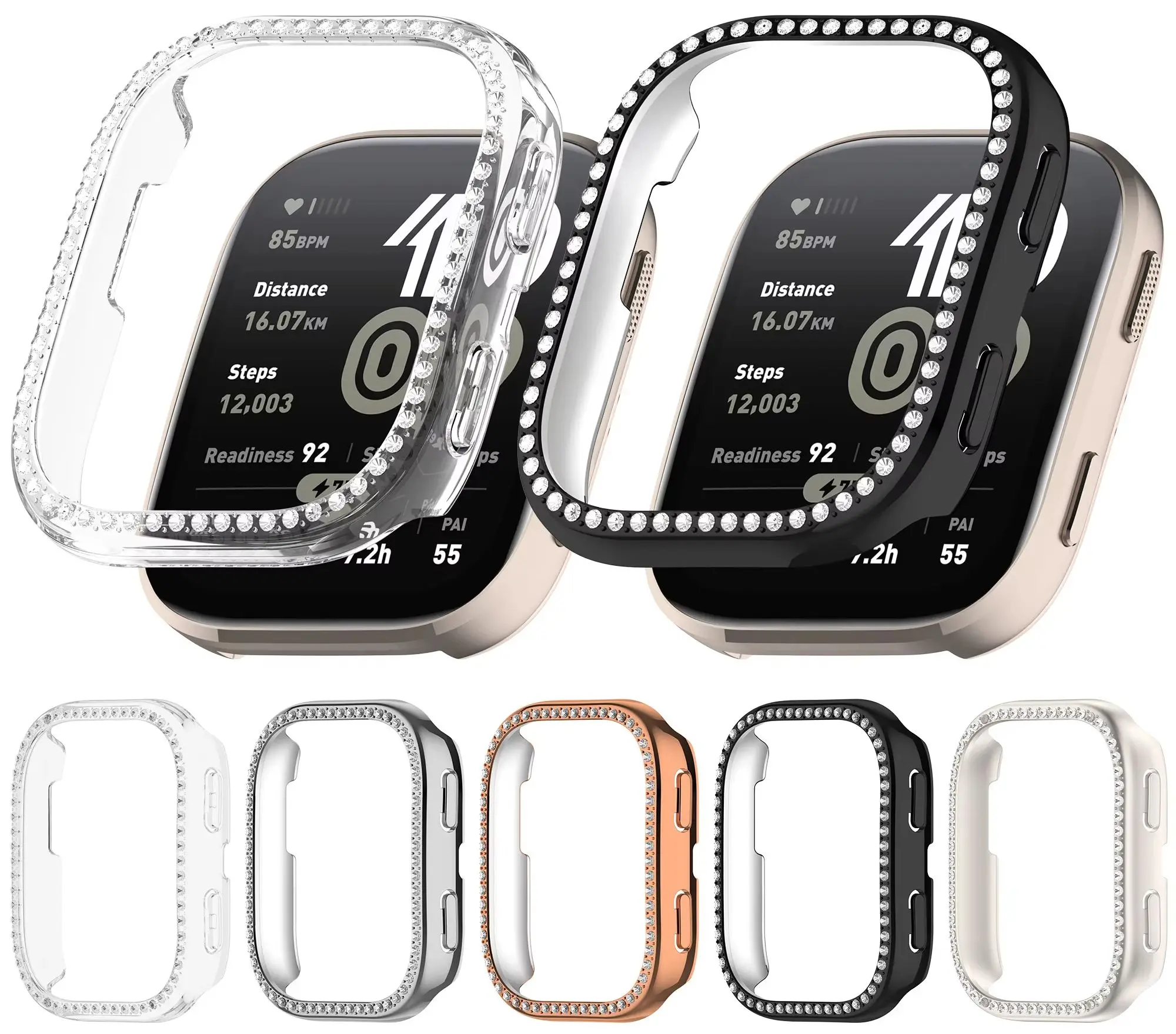 Bling PC Hollow Protector Case For Huami Amazfit Bip 6 Diamond Crystal Case Hard Cover Bip6 Protective Watch Shell Fashion Frame