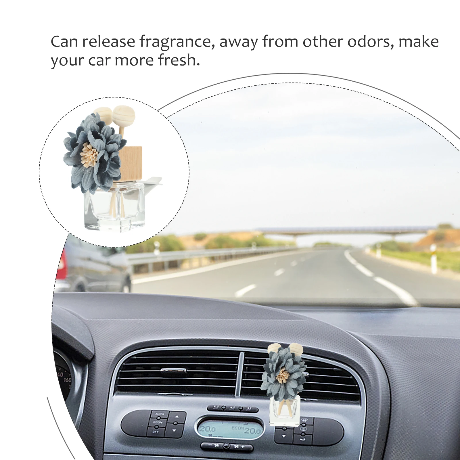 

Car Perfume Clip Random Color Diamond Flower Vent Decor Aesthetic Air Outlet Fragrance Car Interior Accessories