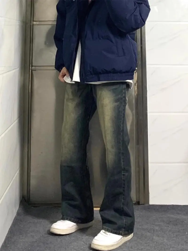 

Мужские джинсы Cleanfit Retro Blue в американском стиле, новые, свободные, прямые, слегка расклешенные, для весны и осени