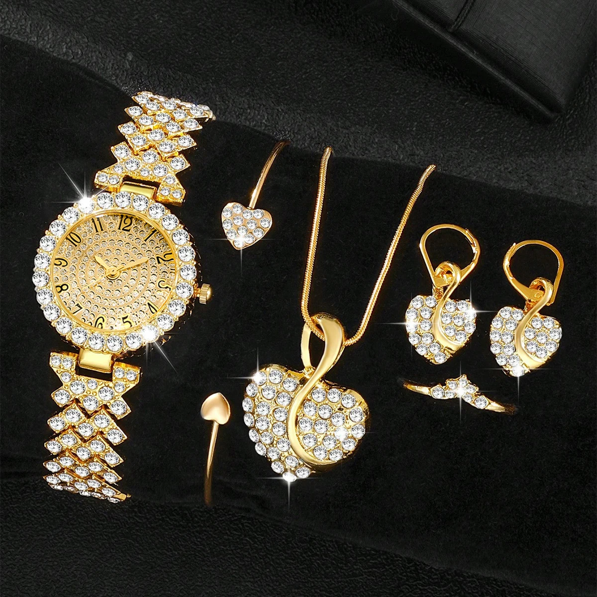 6Pcs Ladies' Exquisite Versatile Watch Set, Ideal Gift for Halloween, Valentine's Day, Mother's Day, Ramadan and Birthdays.