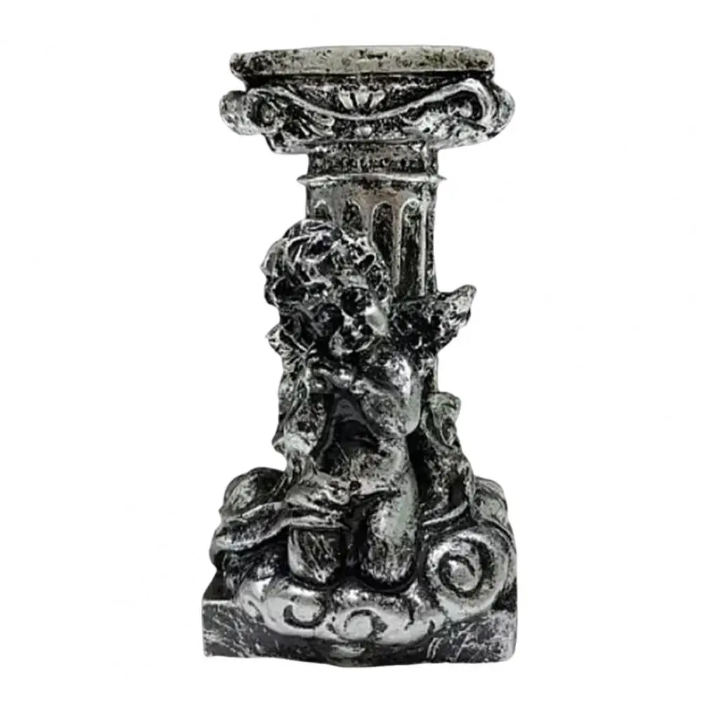 

Resin Angel Figurine Retro Roman Column with Decorative Display Base for 3-6cm Crystal Balls, Creative Desktop Ornaments