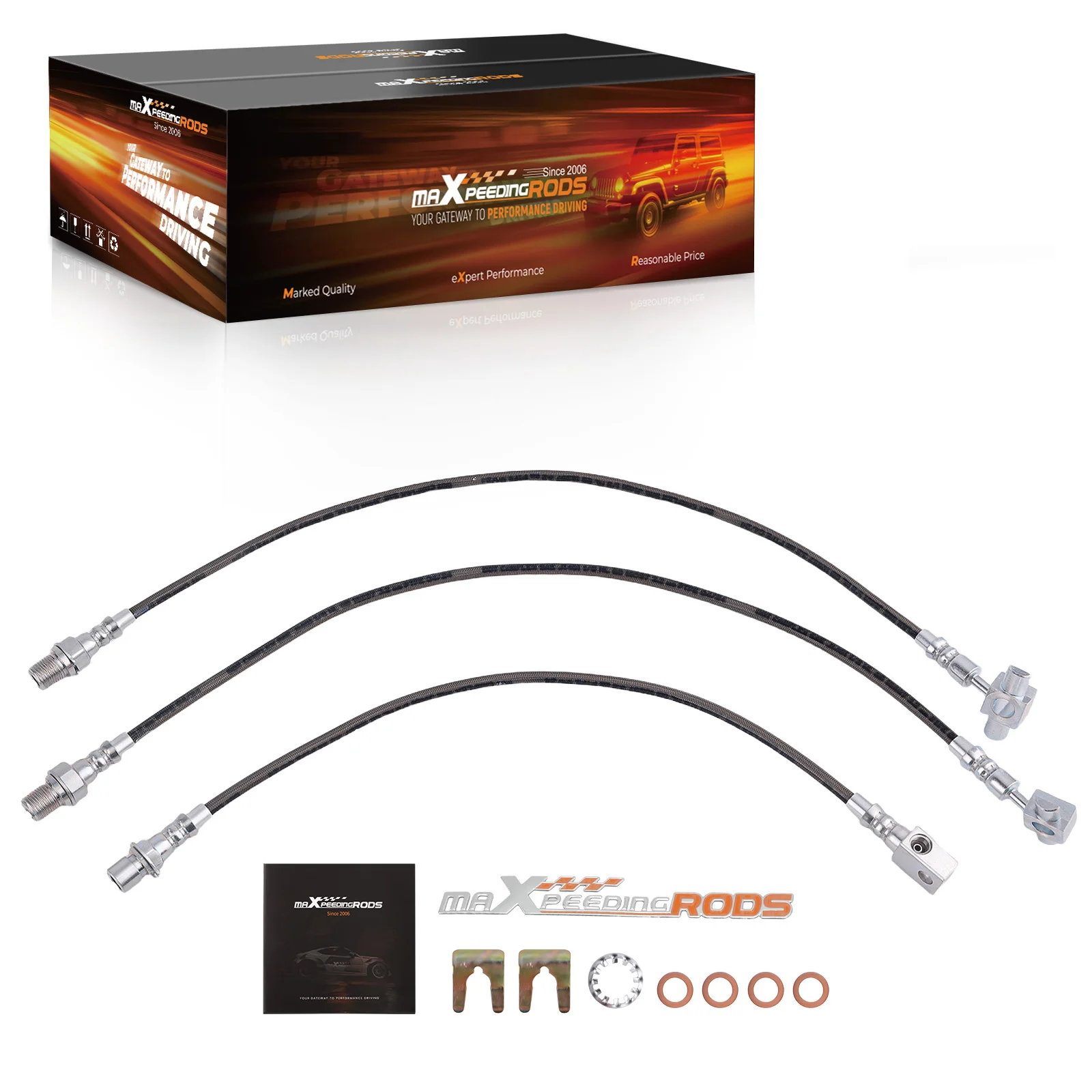 Stainless Steel Brake Lines for Chevy C20 K20 Pickup Suburban 71-91 4-6