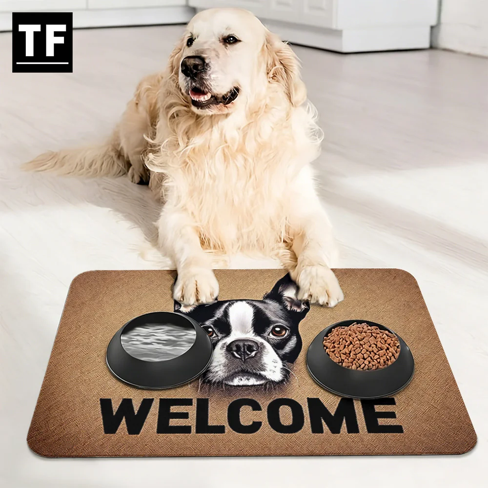 Boston Terrier Pattern Pet Placemats, 