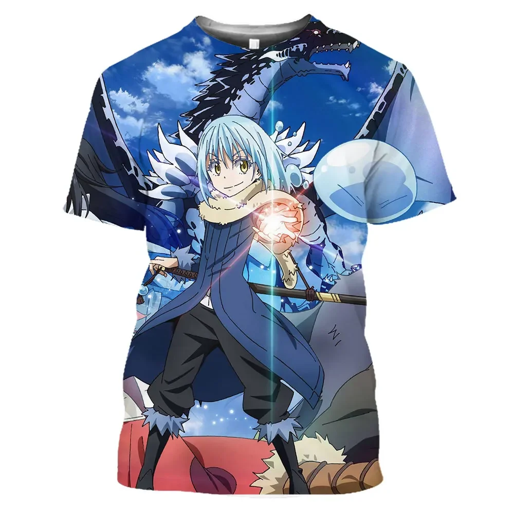 

SONSPEE Anime That Time I Got Reincarnated As A Slime T-Shirts Short Sleeve Summer Casual Top 3d Print Cosplay Unisex Tee Shirts
