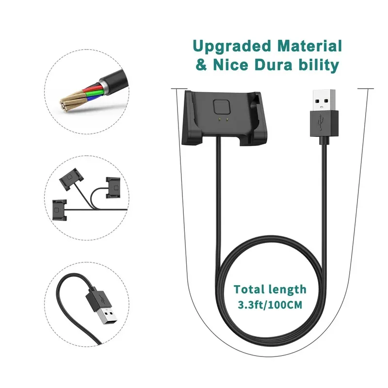 Caricatore magnetico USB da 100 m per Huami Amazfit Bip Cavo di ricarica Cavo per Amazfit Bip Lite Accessori Smartwatch